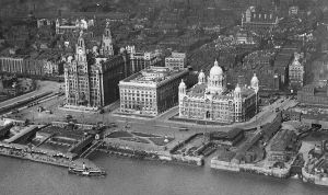 Liverpool Pier Head 1920, where the Caffreys arrived into from Ireland