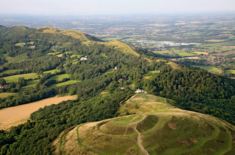 A view over the Malvern Hills, Worcestershire