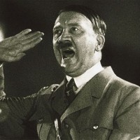 A still of Hitler from a Nazi newsreel, like those seen by Tally in the novel.